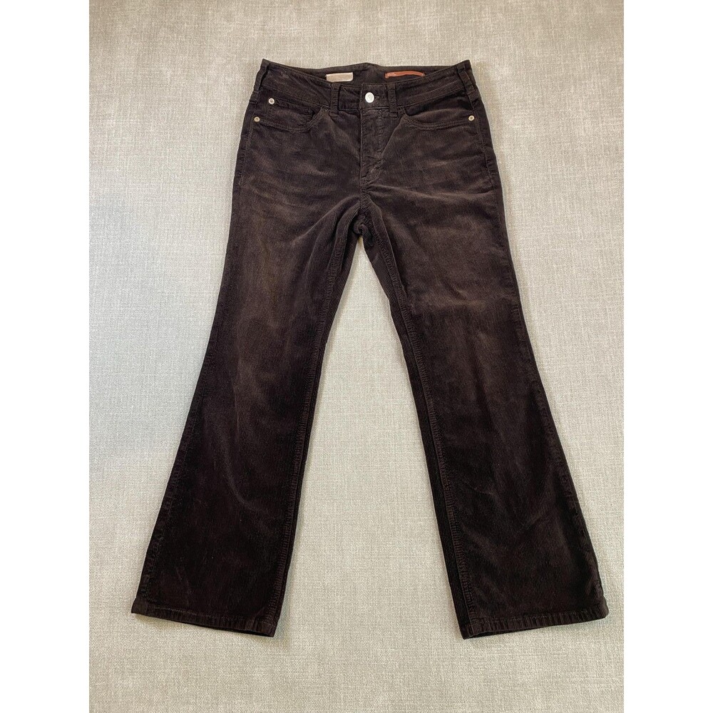 Pilcro Pants Womens 27 Brown Corduroy Straight Leg Ankle Stretch Casual